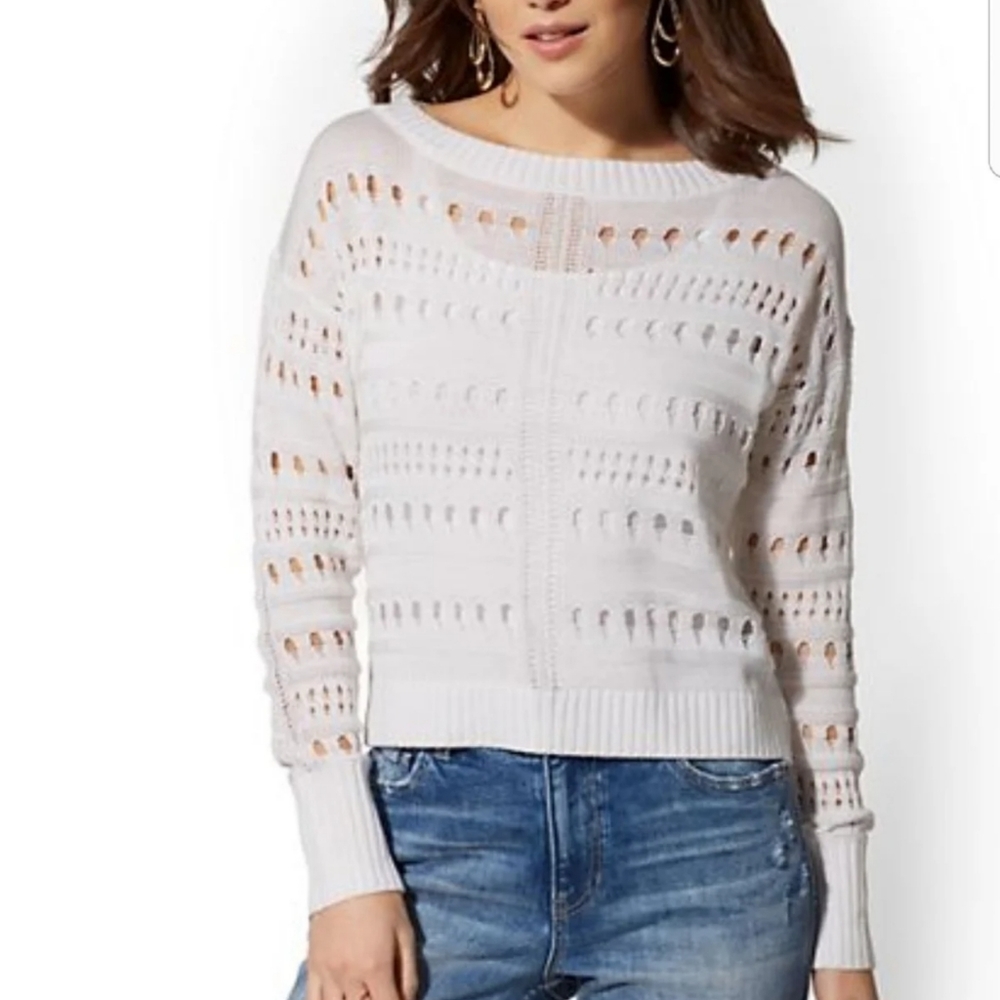 Brand New from Ny & Company open stitch sweater
